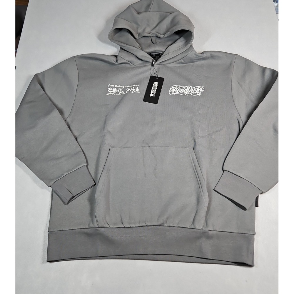 Hoodrich Mens Gray Pullover Graphic Hoodie Size XL NWT
